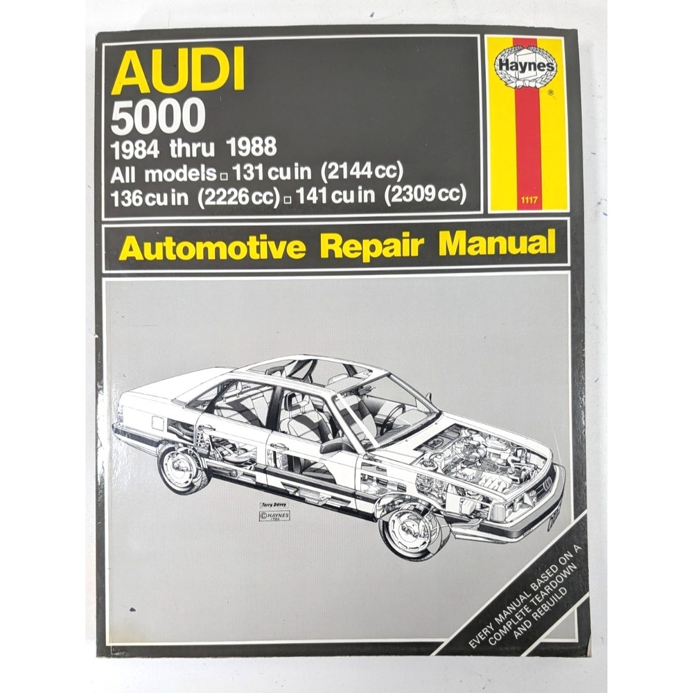 Audi 5000 1984-1988 All models Haynes Automotive Repair Manual Guide 1117